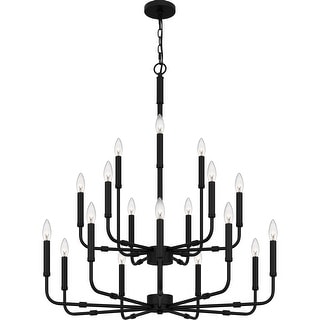 Abner 18-Light Matte Black Chandelier