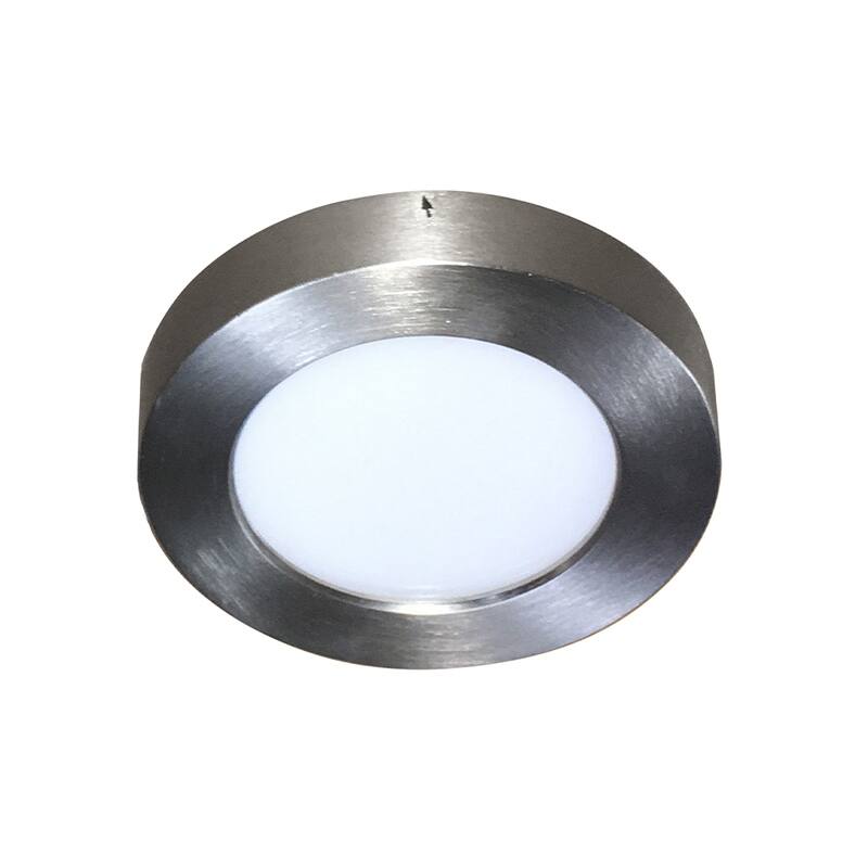 1-Light Integrated LED Flush Mount Ceiling light in Brushed Nickel - Brushed Nickel