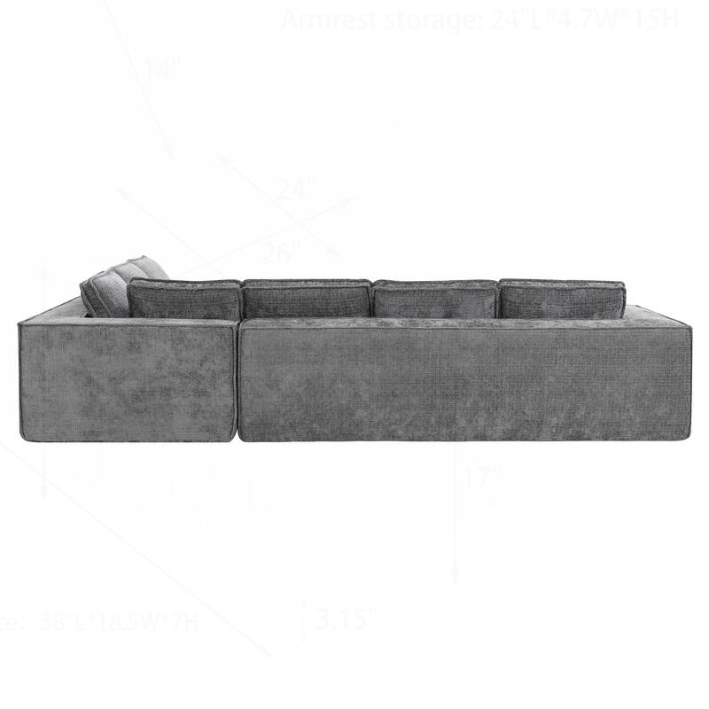 Minimalist Modular Sofa with Advanced Materials for Comfort and Style
