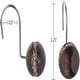 preview thumbnail 3 of 5, Creative Scents Dublin Brown Shower Curtain Hooks - Set of 12