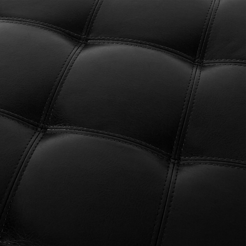 Veronica Contemporary Tufted Leather Storage Ottoman by Christopher Knight Home