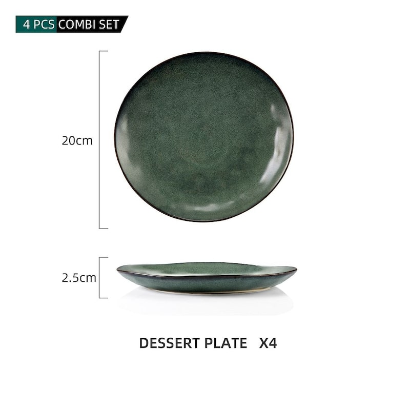vancasso Starry 4-Piece Stoneware Dessert Plate