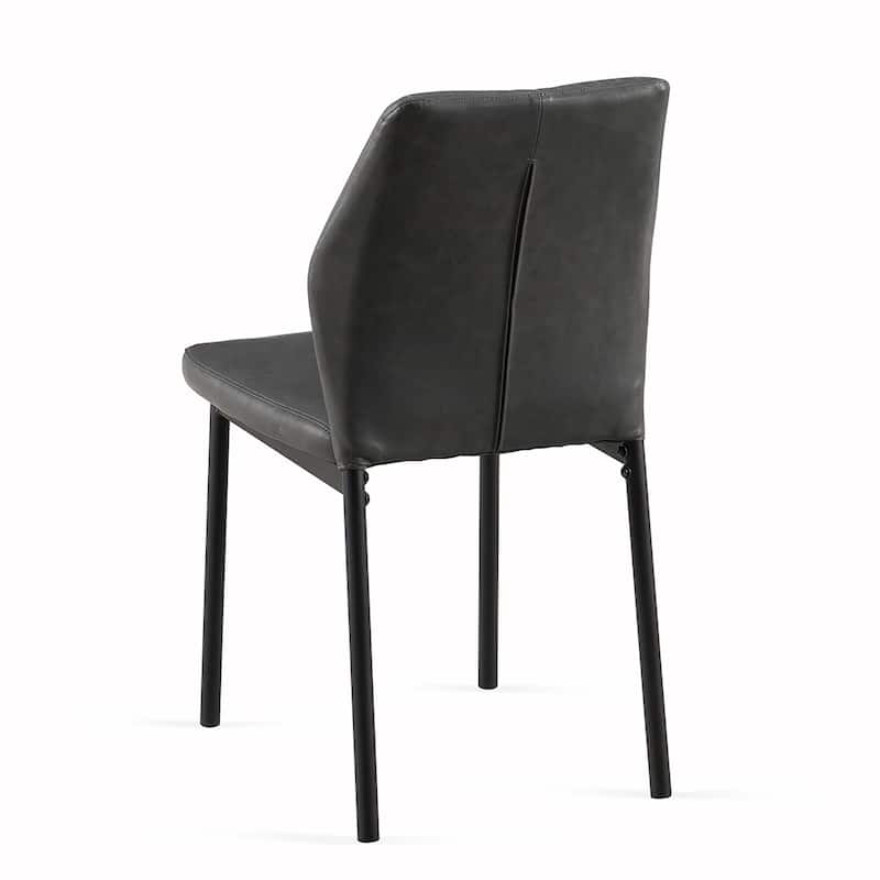 4PCS PU Metal Armless Dining Chair