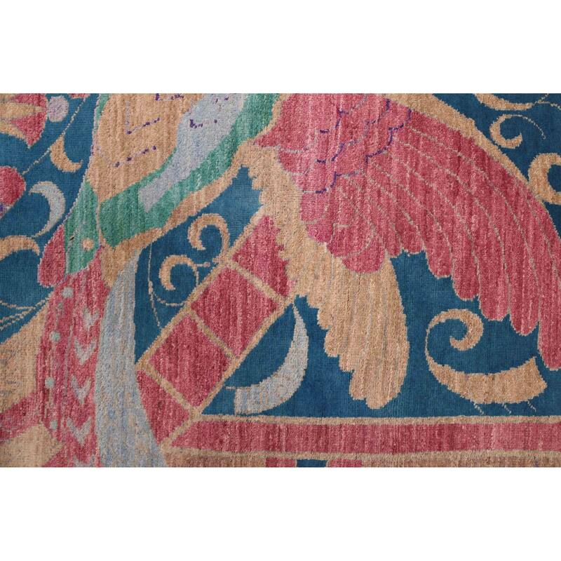 ECARPETGALLERY Hand-knotted Signature Collection Blue Wool Rug - 9'2 x 12'1