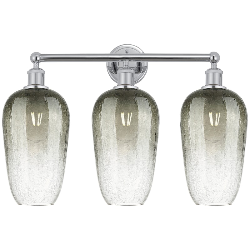 Innovations Lighting 616-3W-18-25 Brookhaven Flute Vanity Brookhaven - Polished Chrome / Slate