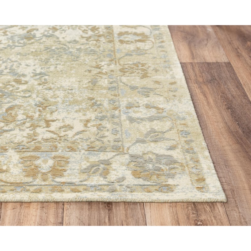 Alora Decor Radiant Diamond Pattern Wool Blend Area Rug