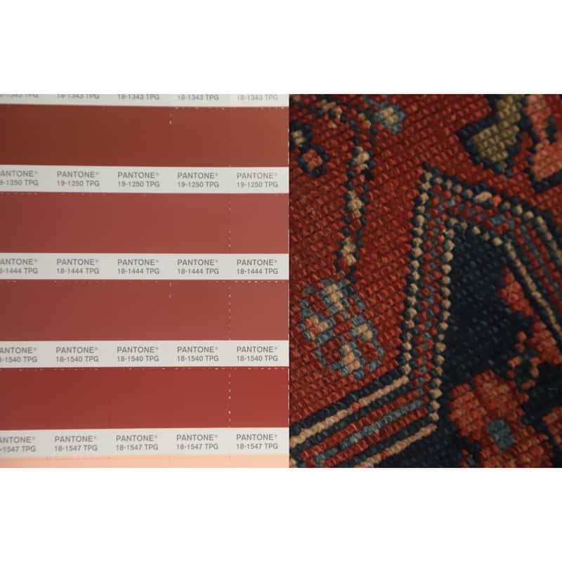 Hand Knotted Oriental 100% Wool Carpet Traditional Geometric Oranges & Rust Bakhtiari Area Rug - 6' 7'' X 5' 1''