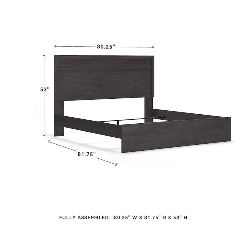 Belachime Black Panel Bed