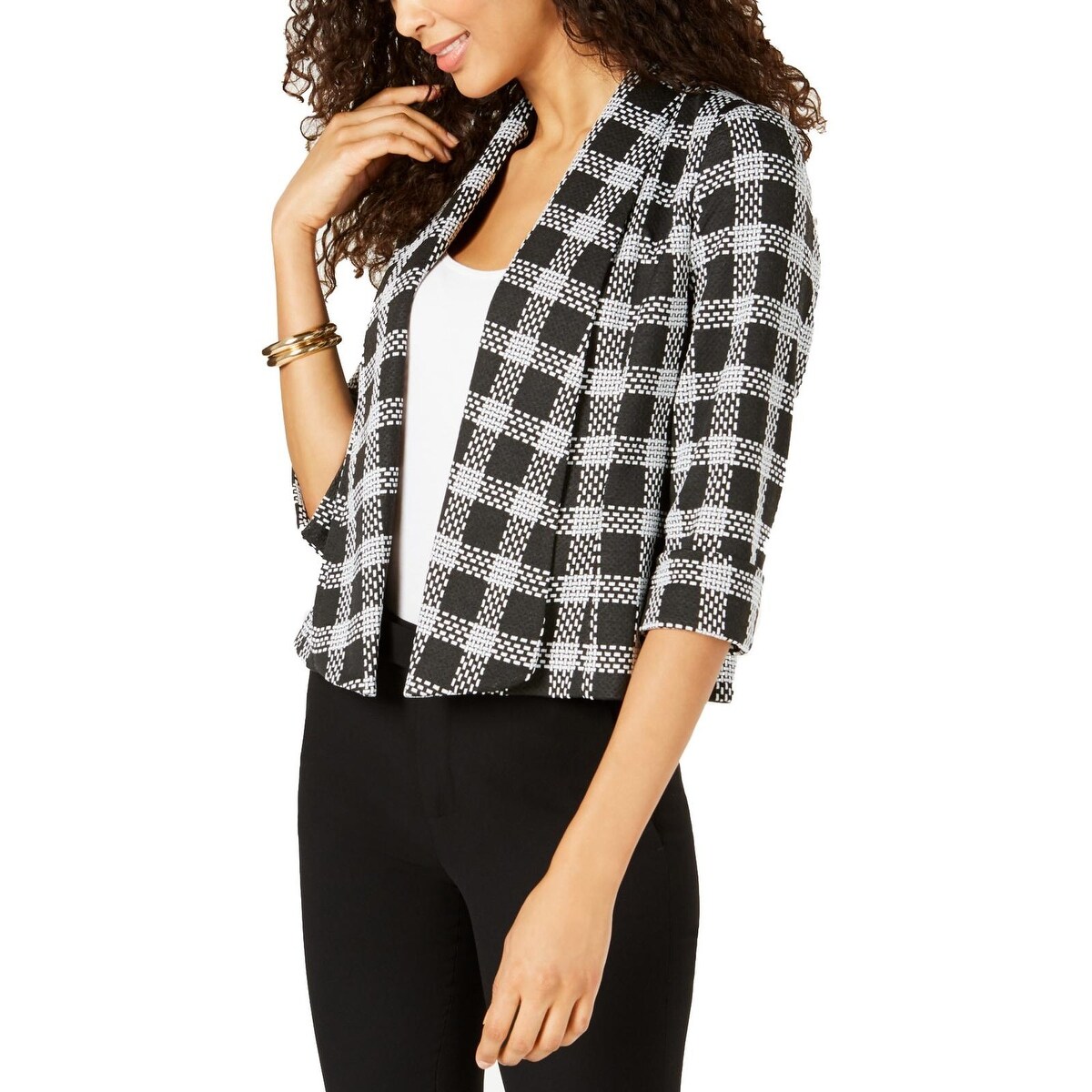 Shop Kasper Womens Open Front Blazer Office Wear Professional