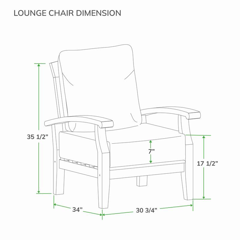 Cambridge Casual Leon 7-piece Teak Patio Conversation Set