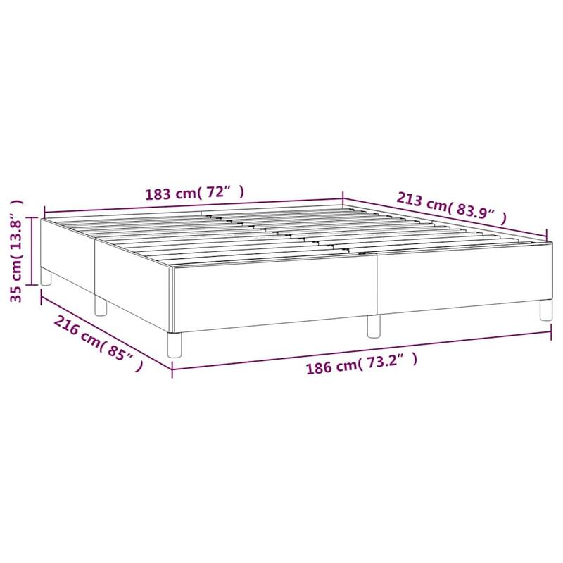 vidaXL Bed Frame, Faux Leather, No Mattress