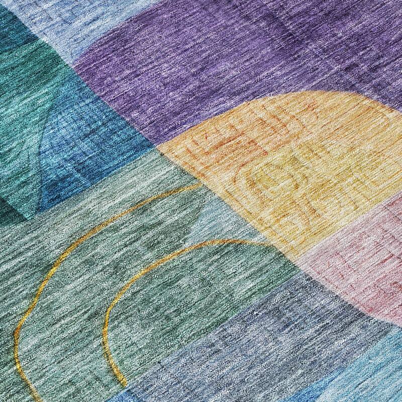 HomeRoots Abstract Transitional Rectangle Outdoor Rug