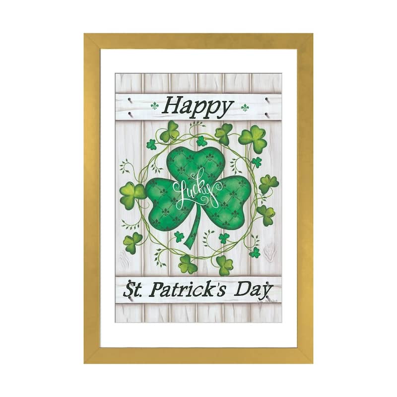 iCanvas "St. Patrick's Day" by Lisa Kennedy - Gold - 32x24x1