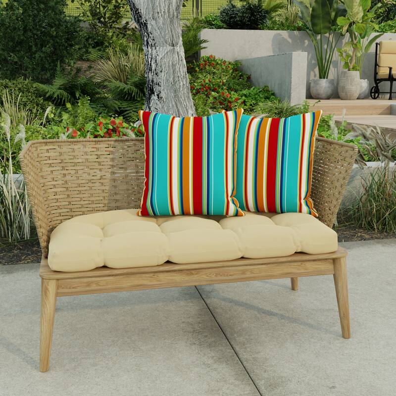 18" x 18" Outdoor Throw Pillow - Set of 2 - 18'' L x 18'' W x 4'' H