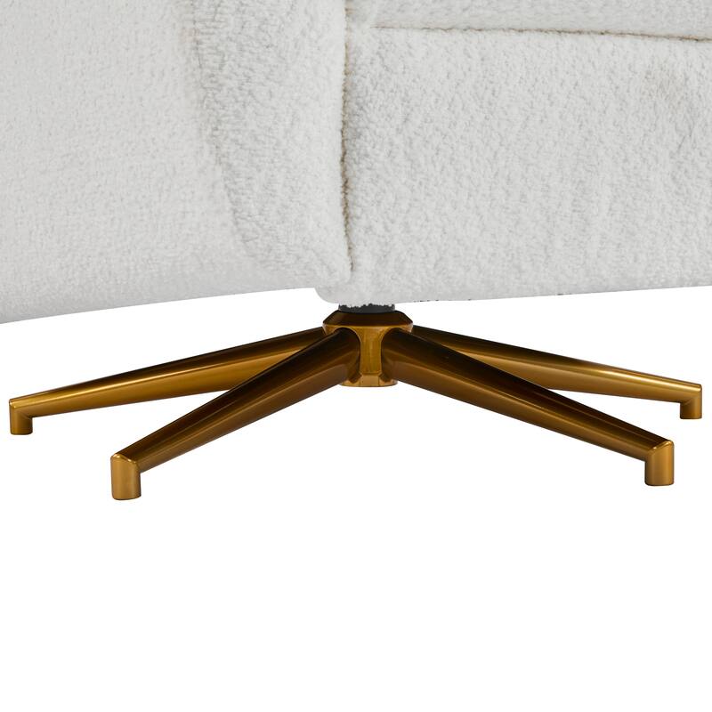 Christopher Knight Home - Starling Power Swivel Recliner With Gold Metal Base