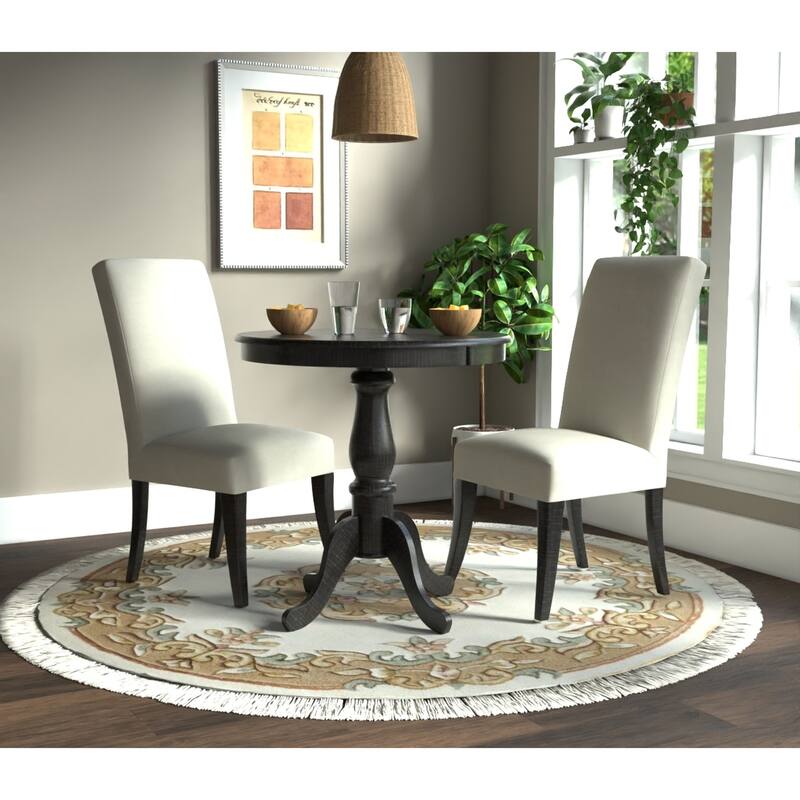 Solid Round Top Pedestal Bar Table - 30" - Espresso Brown