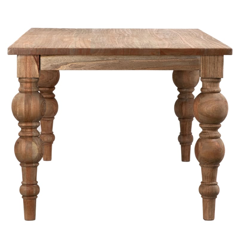 Owen Rectangular Reclaimed Mindi Wood Carved 4-Leg Dining Table - 94