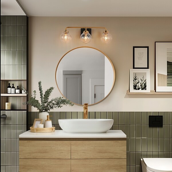 Vanity light over round mirror best sale