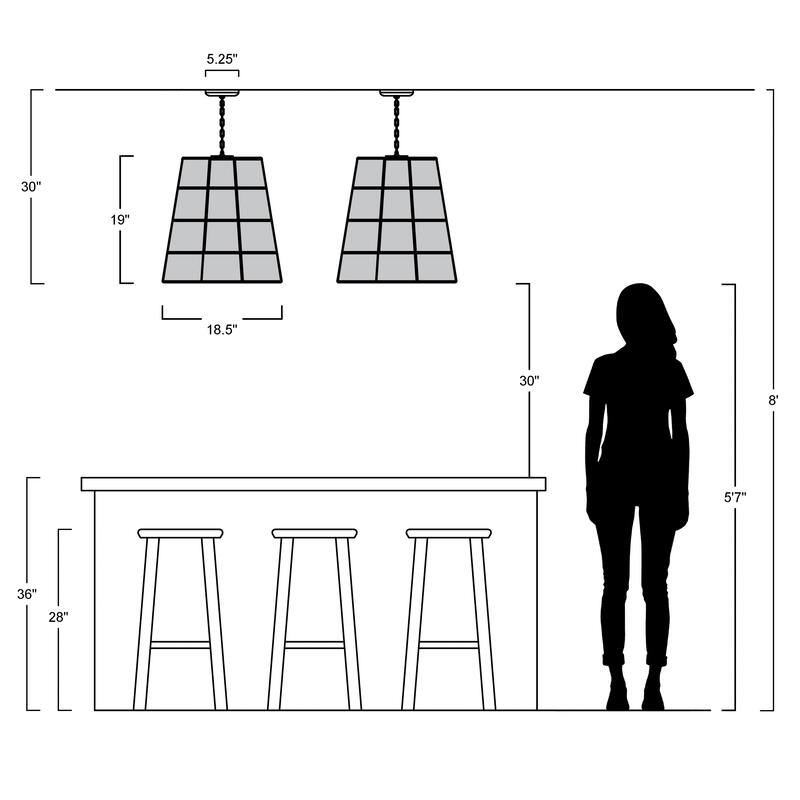Chadwick 19" 3-Light Rustic Farmhouse Iron LED Pendant, Oil Rubbed Bronze by JONATHAN Y - 3 Light