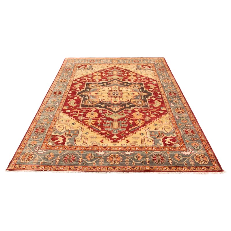 ECARPETGALLERY Hand-knotted Jules Serapi Dark Red Wool Rug - 8'10 x 12'1