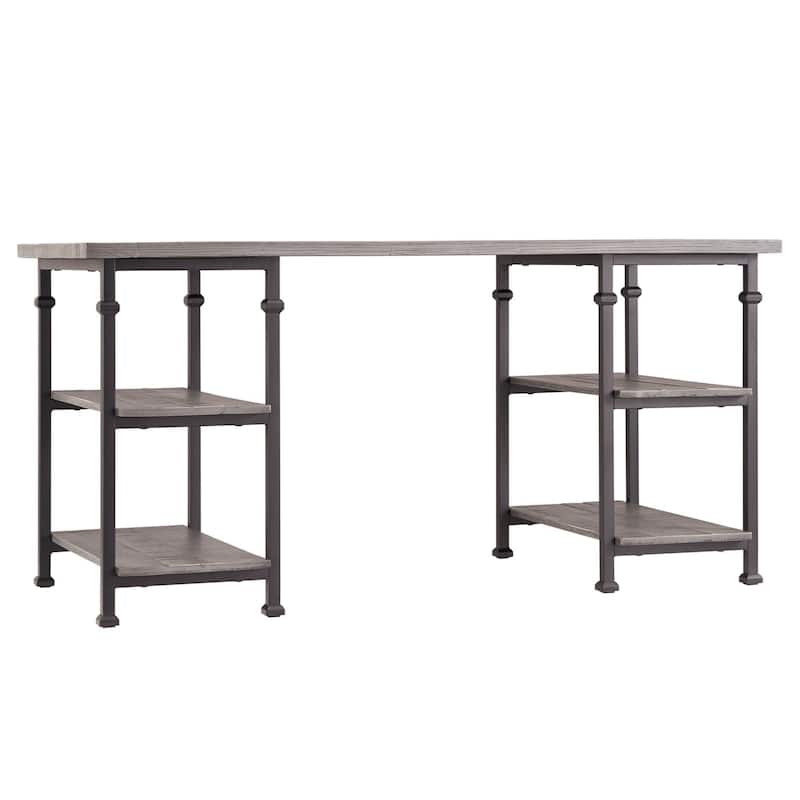 Myra Vintage Industrial Storage Desk by iNSPIRE Q Classic - Grey