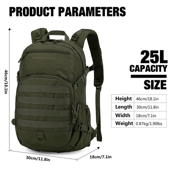 Small Tactical Backpack,Molle Hiking Backpack for Backpacking