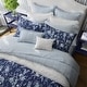 preview thumbnail 9 of 9, Laura Ashley Cotton Branch Toile Blue Cotton Comforter Bonus Set