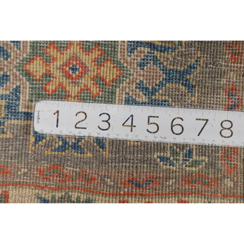 Gray Geometric Kazak Oriental Rug Handmade Wool Carpet - 2'0" x 3'0"