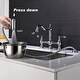 preview thumbnail 7 of 6, Bridge Dual Handles Kitchen Faucet With Pull-Out Side Spray,Silver