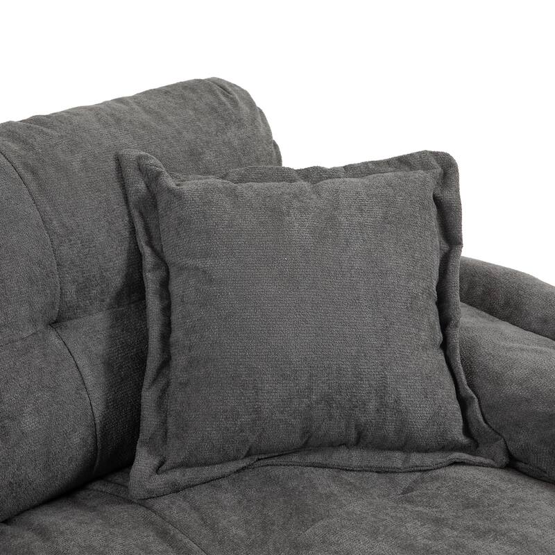 84"Chenille Sofa,Loveseat Deep Seat Sofa Couch with Pillows & Memory Foam for Living Room,Apartment,Office Lounge