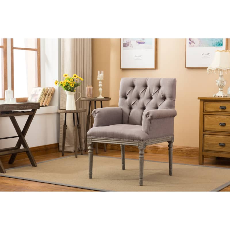 Burnham Home Designs Keegan Upholstered Armchair - Grey