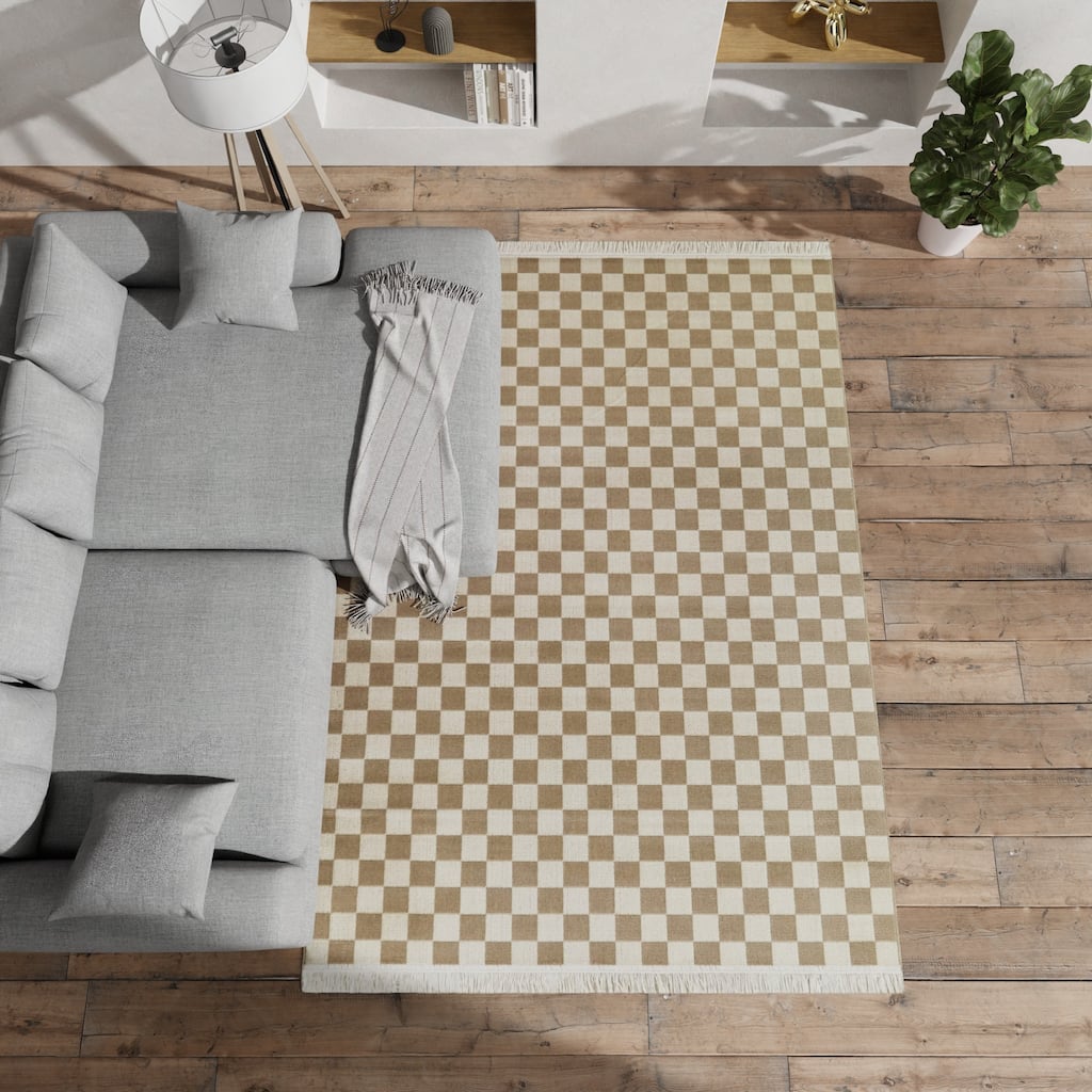 Adelaide Recycled Checkered Area Rug