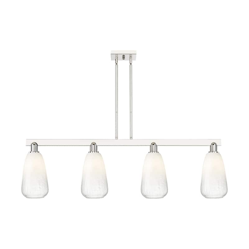 Innovations Lighting 716-4I-8-46 Brookhaven Almond Linear Brookhaven - Polished Nickel / Opal