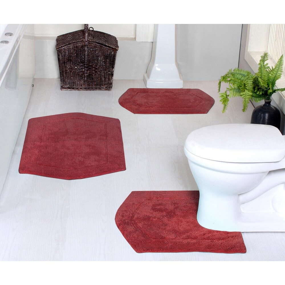 Marylee Rectangle 100% Cotton Reversible 2 Piece Bath Rug Set Red Barrel Studio Color: Ivory