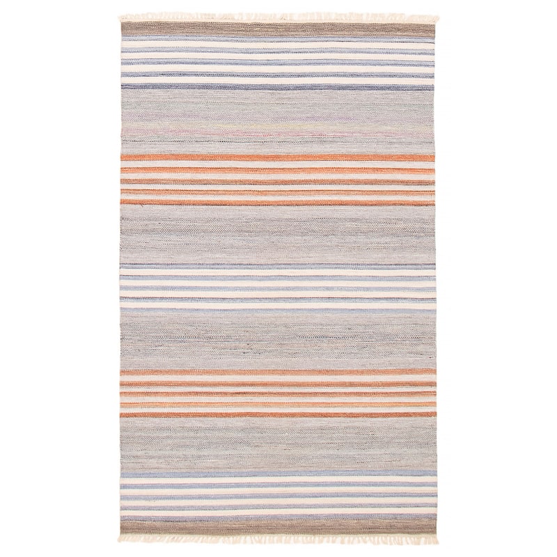 Boho Grey Kilim 5'0" x 8'2" - 5'0 x 8'2 - Grey - 5'0 x 8'2