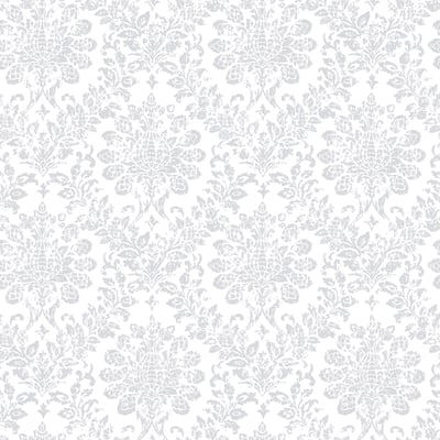 Galerie Wallcoverings Nordic Elements Smooth Floral Damask Non-woven Matte Wallpaper Roll - 33 feet x 21 inches