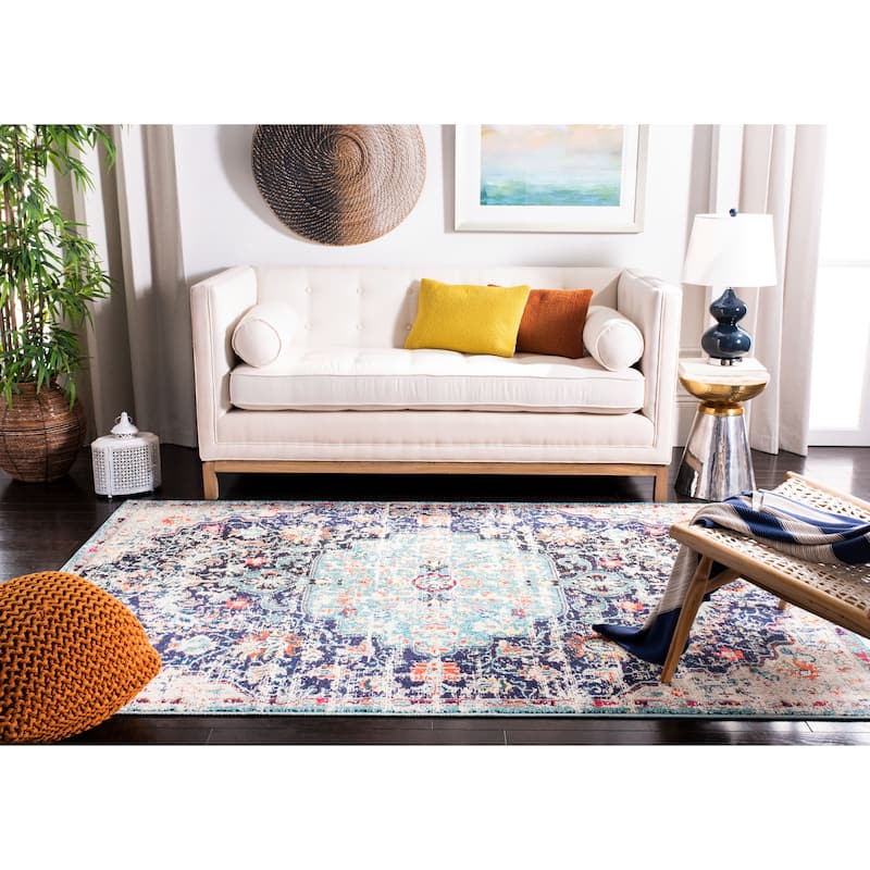 SAFAVIEH Madison Sabire Boho Medallion Distressed Rug