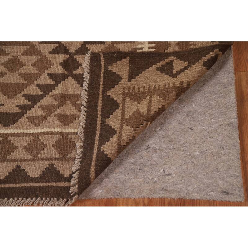 Reversible Kilim Rug Hand-woven Oriental Wool Carpet - 6'7" x 9'6"
