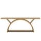 preview thumbnail 7 of 24, 2-Tier Narrow Long Console Sofa Table with Semi-Circular Frame for Entryway,Gray Hallway Accent Tables