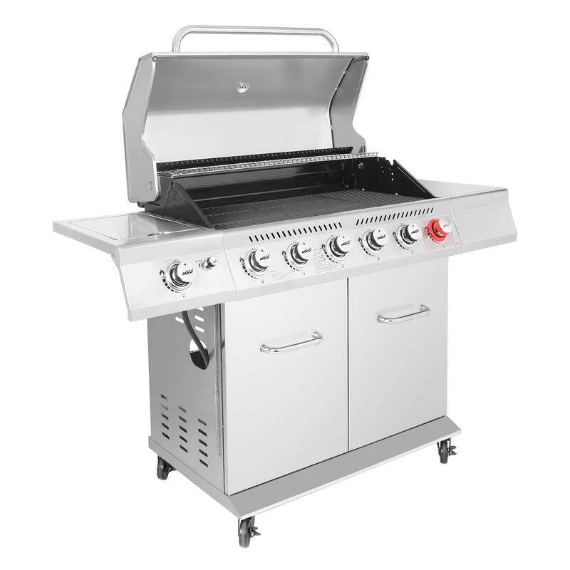 Royal Gourmet Stainless Steel 6-Burner Grill with Sear&Side Burner