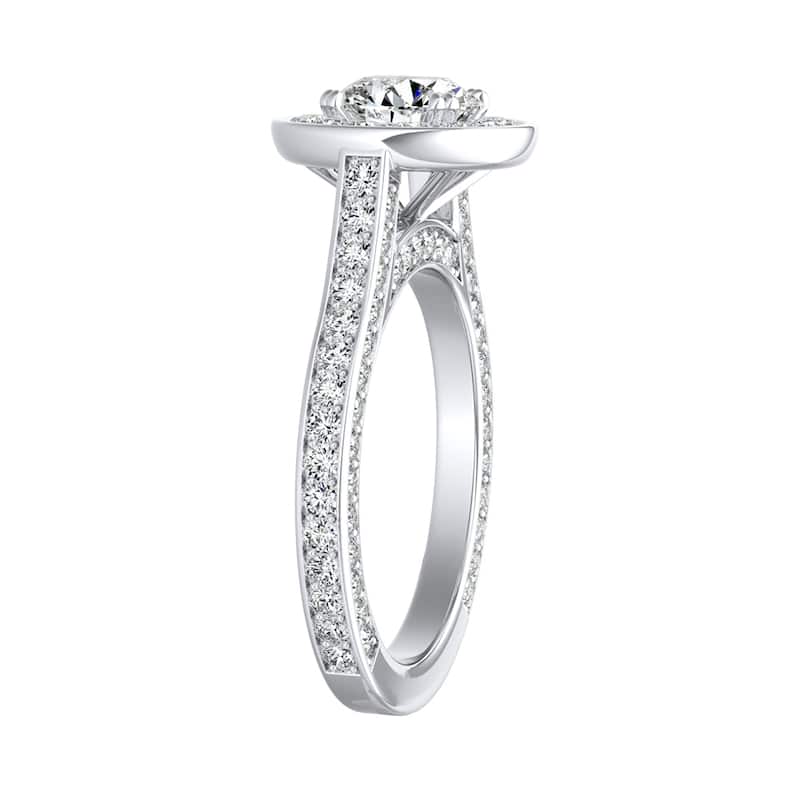 Auriya 14k Gold Fancy 1 3/4ctw Round Halo Diamond Engagement Ring (G-H, VS1-VS2)