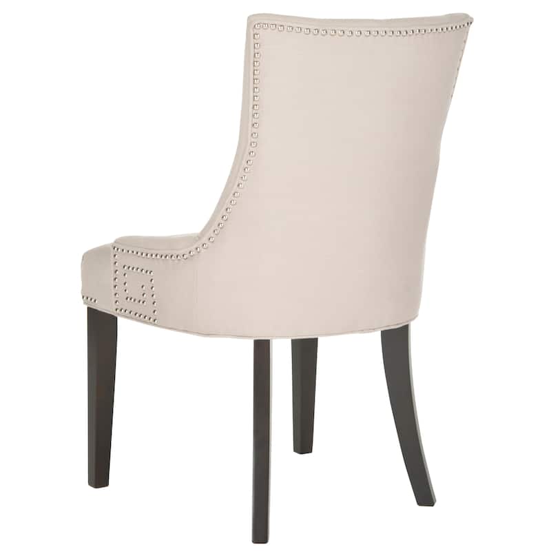 SAFAVIEH Louisa Taupe Linen Fabric Dining Chair (Set of 2) - 22.2" x 25.6" x 35.8" - 22"W x 26"D x 36"H