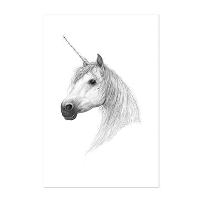 Unicorn 02 Illustrations Animals Fantasy Whimsical Art Print/Poster ...