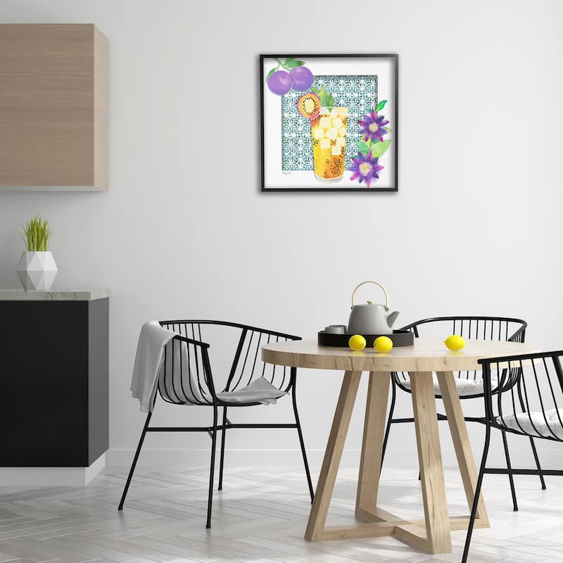 Stupell Passion Fruit Cocktail Framed Giclee Art Design By Hillary Holt
