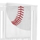 preview thumbnail 3 of 4, Baseball Collection Boy Baby Monthly Milestone Blanket - Red White and Blue Americana Sports Little Slugger