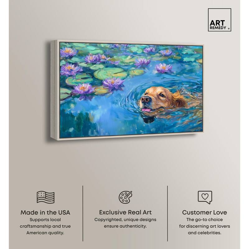 Watery Wag II Canvas by Art Remedy