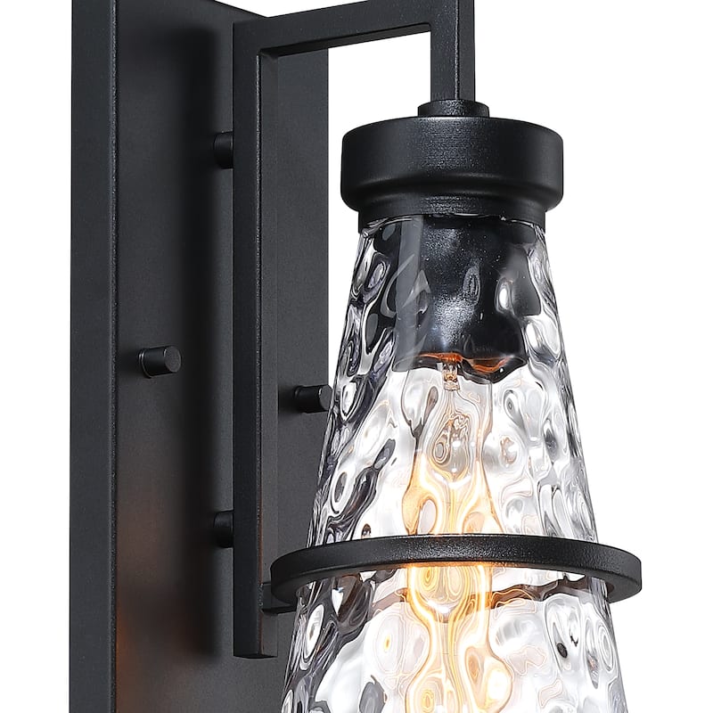 Field Daisy Lane Black Outdoor Hardwired Wall Sconce - 14