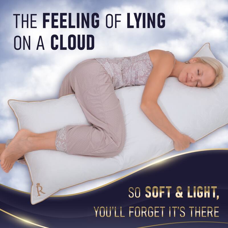 Royal Therapy Premium Adjustable Full Body Pillow - Firm and Fluffy Pillow - Quality Plush Pillow