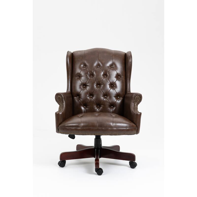 Executive Office Chair - High Back, Reclining, Ergonomic with Thick Padding, PU Leather, Smooth Glide Casters