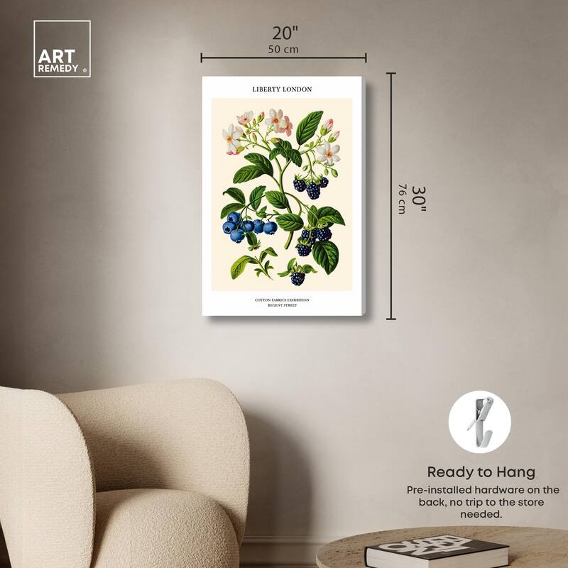 Berries and Blooms II Canvas by Art Remedy, Gallery Wrapped